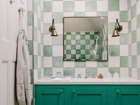 Windowless Bathroom Ideas, Floating Marble Sink, Joanna Plant, Manhattan House, Windowless Bathroom, House Mold, Faux Panels, 1920s House, Built In Cabinet