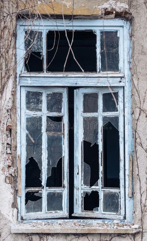 Window of an Empty Abandoned Old Building with Broken Glasses Stock Photo - Image of house, destroyed: 185334616 Creepy Window, Town Drawing, Decay Art, Ipad Drawing, Old Window Frame, Window Drawing, Farmhouse White, Building Photography, Pastel Poster