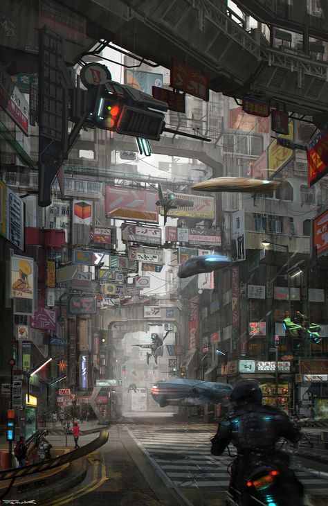 Shadowrun - Cropsec - Album on Imgur Ville Cyberpunk, Art Cyberpunk, Sci Fi Landscape, Arte Ninja, Sci Fi City, Sci Fi Environment, New Retro Wave, Cyberpunk Aesthetic, Cyberpunk City