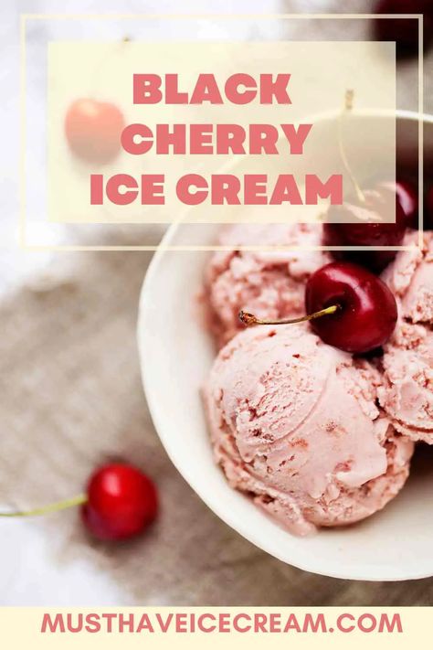 With its vibrant color and sweet taste, it's no wonder that black cherry ice cream is a favorite among many. This no-egg recipe is so easy that anyone can make it. Cherry Nut Ice Cream Recipe, Cherry Cordial Ice Cream, Black Cherry Ice Cream Homemade, No Churn Chocolate Cherry Ice Cream, Cherry Chocolate Chunk Ice Cream, Cuisinart Ice Cream, Cuisinart Ice Cream Maker, Cherry Ice Cream, Cherry Liqueur