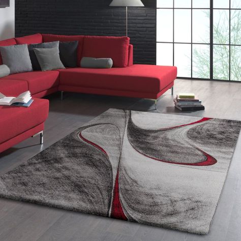 Black And Red Living Room, Grey And Red Living Room, Red Sofa Living, Red Sofa Living Room, Red Couch Living Room, Red Living Room Decor, Red Living, Red Couch, Black Living Room