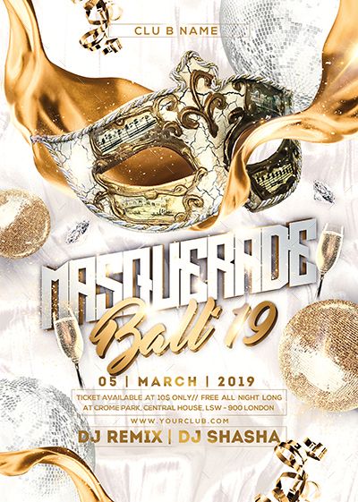 Masquerade Ball Party Flyer Preview - GraphicRiver Masquerade Poster, Cafe Flyer, Masquerade Ball Party, Conference Poster, Canvas Learning, Ball Party, Gold Poster, Fashion Magazine Cover, Dj Remix