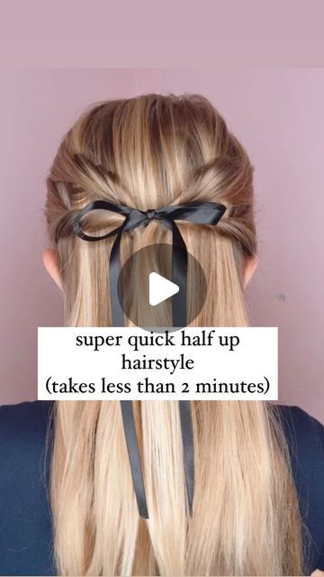 Audrey McClelland on Instagram: "SUPER SIMPLE HALF UP HAIRSTYLE THAT YOU CAN DO IN LESS THAN 2 MINUTES (MAYBE 1!) 🥰 This is a pretty one and the fact that you can do it so quickly just makes it that much better! . I will share where to find those velvet clip bows in my stories, they’re such a great hair accessory to have on hand. . #quickhairstyles #quickhairstyle #schoolhairstyles #schoolhair #hairstyles #hair #hairstyle #hairtutorial #hairtutorials #halfuphalfdownhairstyle #halfuphalfdown #halfupdo #halfup #hairdo #simplehairstyles #simplehair #simplehairstyle #easyhairstyles #easyhairstyle #easyhairstylesforgirls #cutehairstyles #cutehair #hairvideo #hairideas #hairinspo #hairinspiration #hairvideos #hairidea" Toddler Half Up Half Down Hair, Half Up Half Down Hair Easy, Hairstyle With Bow Clip, Super Simple Hairstyles, Easy Half Up Half Down Hairstyles, Hairdo Ideas, Half Up Hairstyle, Hairstyles Girl, Up Hairdos