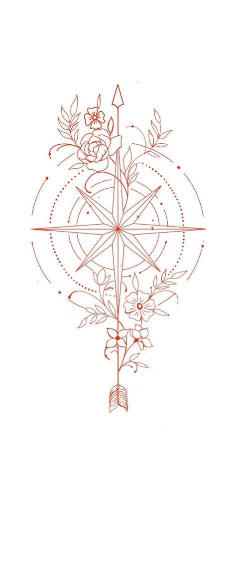 Compas Tattoo Designs Simple, Feminine Compass Tattoos, Pretty Compass Tattoo, Feminine Nordic Tattoo, Delicate Compass Tattoo, Floral Compass Tattoo Feminine, Simple Compass Tattoo For Women, Compass Drawing Simple, Compas Tattoo Designs