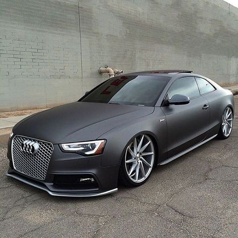 Matte Grey Audi S5!💀 One of the coolest S5 I've seen! What do you think of it? ------ Photo by @audis5fx Audi Rs6 Avant, Audi R8 Spyder, Audi A, Black Audi, Audi Rs5, Lamborghini Veneno, Audi S5, Pagani Huayra, Nissan 370z