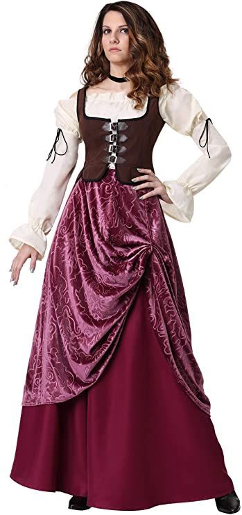 Plus Size Women's Tavern Wench Costume #afflink Wench Outfit, Tavern Wench, Wench Costume, Costume For Women, Natural Brown, Plus Size, For Women, Red