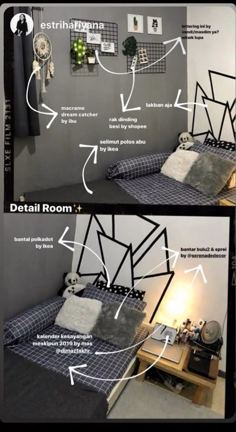 Decor Kamar Aesthetic Simple, Small Room Setup, Small Bedroom Inspiration, Mens Bedroom Decor, Small Room Design Bedroom, White Room Decor, Bedroom Setup, Simple Room, Bedroom Decor Design