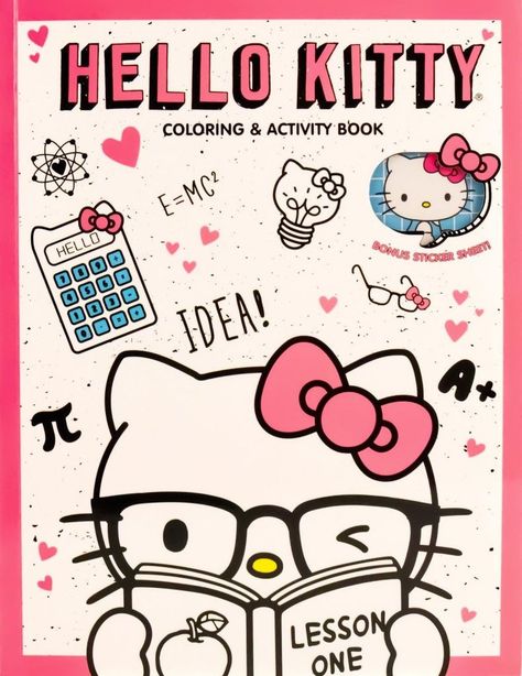 Hello Kitty Coloring Book, Hello Kitty Book, Hello Kitty School, Family Coloring Pages, School Book Covers, Creative School Project Ideas, Cat Coloring Book, Kitty Coloring, Kitty Images