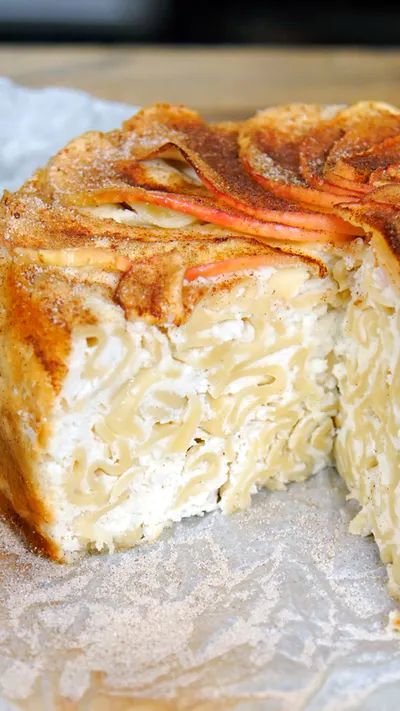 Apple Cinnamon Kugel ~ Recipe | Tastemade Cinnamon Kugel, Kugel Recipes, Noodle Kugel Recipe, Jewish Foods, Jewish Holiday Recipes, Apple Desserts Easy, Jewish Cuisine, Kosher Recipes, Mascarpone Cheese