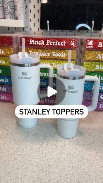 Brooke Carnline on Instagram: "Stanley Toppers
•
Always quality control at @teachovertherainbow 
•
#crafting #crafter #smallbusiness #explore #viral" Stanley Toppers, Quality Control, Straw, Small Business, On Instagram, Instagram