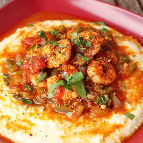 Shrimp And Gouda Grits Recipe, Shrimp And Cheese Grits Recipe, Gouda Grits Recipe, Dinner Grits, Gouda Cheese Recipes, Cajun Ninja, Gouda Grits, Shrimp And Cheese Grits, Cheese Grits Recipe