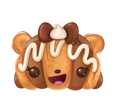 Kawaii Croissant, Num Noms Wallpaper, Num Noms Aesthetic, Stickers Food Cute, Caramel Croissant, Cinnamon Rolls Sticker, Croissant Sticker, Nom Nums, Num Nom