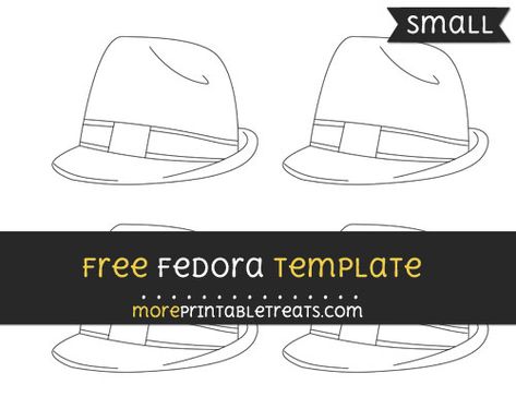 Free Fedora Template - Small Hat Template, Computer Paper, Craps, Fashion Tutorial, Model Making, Fedora, Cut Out, For Kids, Pattern