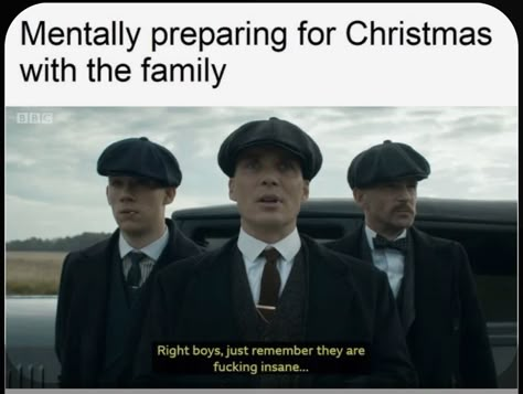 Preparing For Christmas, Peaky Blinders Series, Peaky Blinders Quotes, Bbc Tv Series, Tommy Shelby, Christmas Memes, Cillian Murphy, Just Start, Peaky Blinders