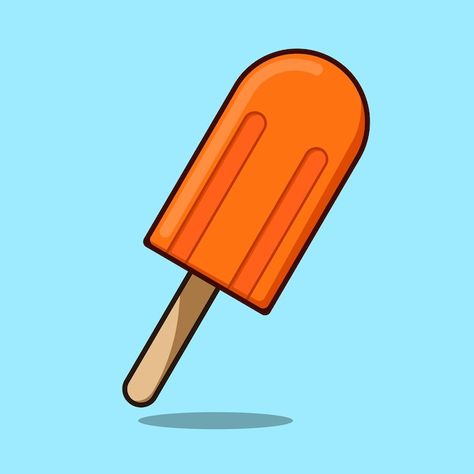 Cold flat orange ice cream illustration ... | Premium Vector #Freepik #vector #sorbet #popsicle #ice-cream-stick #ice-lolly Freepik Illustration, Orange Popsicles, Ice Cream Images, Cream Illustration, Orange Ice Cream, Orange Vector, Ice Cream Illustration, Pinterest Design, Ice Cream Stick