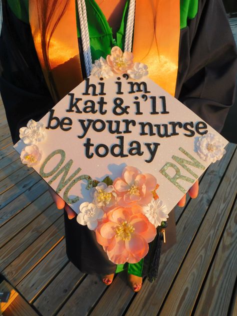 Psych Nurse Grad Cap, Cna Cap Ideas, Pediatric Graduation Cap, Labor And Delivery Nurse Grad Cap, Nursing School Grad Cap Ideas, Or Nurse Graduation Cap, Oncology Nurse Graduation Cap, Registered Nurse Graduation Cap, Er Graduation Cap