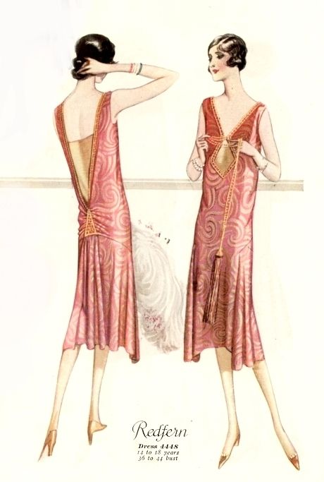 1926 fashion print -evening dress 1920 Style, Downton Abby, 1920 Fashion, 20s Fashion, Illustration Style, 1920s Dress, Vestidos Vintage, 1920s Fashion, Dress Sewing Pattern