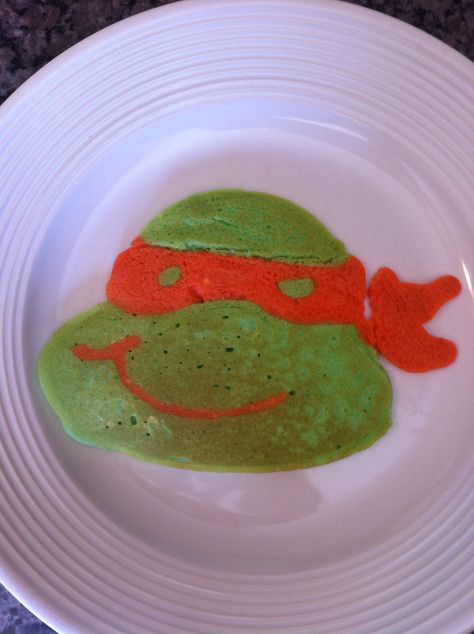 Teenage Mutant Ninja Turtle pancakes. Turtle Pancakes, Teenage Mutant Ninja Turtle, Ninja Turtle, Mutant Ninja, Teenage Mutant Ninja, Teenage Mutant, Ninja Turtles, Pancakes, Happy Birthday