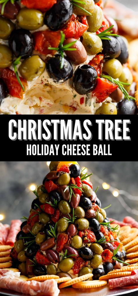 Boursin Christmas Tree Appetizer, Antipasto Cheese Ball Christmas Tree, Olives Christmas Tree, Cheeseball Christmas Tree, Antipasto Tree Appetizer, Snow Man Cheeseball, Christmas Tree Shaped Cheese Ball, Boursin Cheese Christmas Tree, Christmas Italian Cheese Log