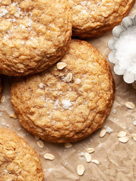 Gluten Free Brown Butter Cookies, Oatmeal Cookies Crispy, Gf Oatmeal Cookies, Brown Butter Oatmeal Cookies, Fall Reset, Oatmeal No Bake Cookies, Gluten Free Oatmeal Cookies, Apple Oatmeal Cookies, Bars Cookies