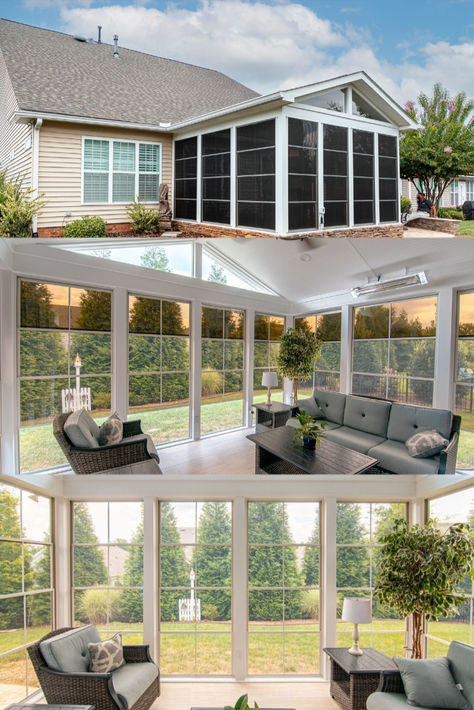 Budget-Friendly Sunroom Ideas Using EzVue™ Porch Enclosures by Porch Life Direct Building A Sunroom, Enclosure Ideas, Porch Enclosures, Porch Life, Sunroom Ideas, Sun Porch, Budget Friendly, Budgeting, Porch