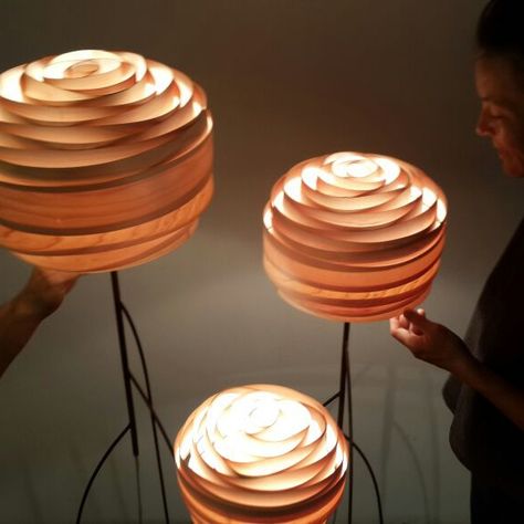 Lamp Top View, Cloud Floor, Lighthouse Lighting, Glowing In The Dark, Wooden Lampshade, Craft Lights, Wooden Light, Edge Lighting, Diy Lamp