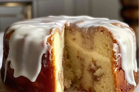 Honey Bun Pound Cake Honeybun Pound Cake Recipe, Hunny Bun Pound Cake, Different Pound Cakes, Honey Bun Pound Cake Recipe, Honeybun Pound Cake From Scratch, Cinnamon Roll Pound Cake Recipes, Biscoff Pound Cake Recipe, Strawberry Honey Bun Cake Recipe, Slap Your Mama Pound Cake