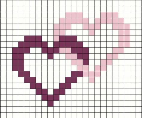 Simple Cute Cross Stitch Patterns, Coquette Pixel Art, Graph Paper Drawings, Graph Crochet, Easy Pixel Art, Pixel Art Templates, Pixel Drawing, Pixel Crochet, Pixel Art Grid