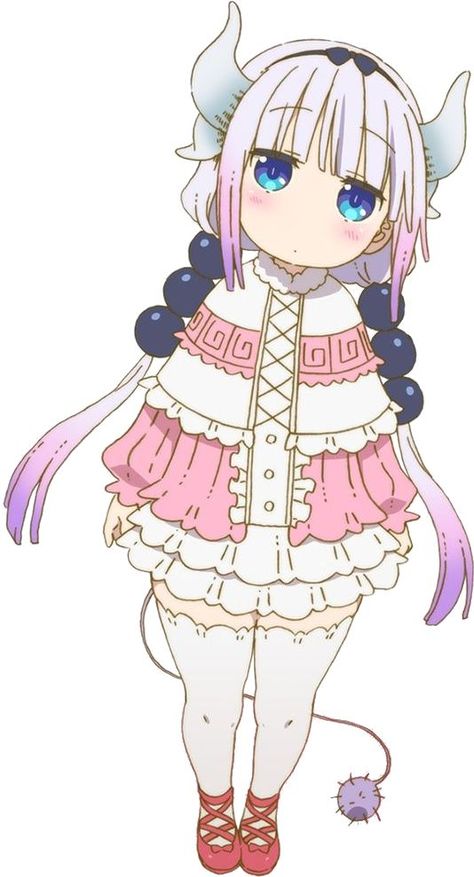 From Miss Kobayashi's Dragon Maid. Kanna Kamui, Manga Hair, Dragon Maid, Maid Cosplay, Kobayashi San, Miss Kobayashi's Dragon Maid, Little Dragon, Cute Doodle Art, Manga Anime One Piece