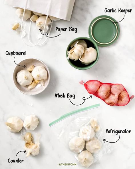 The Best Way to Store Garlic (So It Doesn’t Sprout) | The Kitchn Best Way To Store Garlic, Storing Garlic, Store Garlic, How To Store Garlic, Garlic Storage, Bitter Greens, Raw Garlic, Garlic Head, Famous Recipe