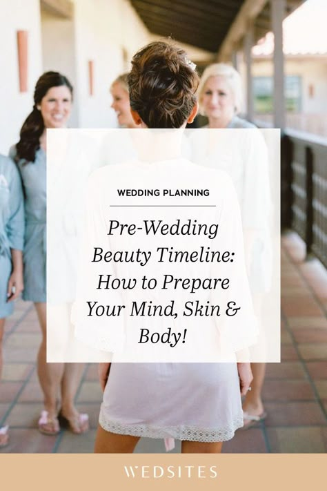 70 People Wedding, Wedding Beauty Tips, Skin Care For Wedding, Getting Fit For Wedding, Self Care Wedding Prep, Wedding Wellness Plan, Wedding Bridal Hair Down, Beauty Wedding Prep, Wedding Prep Timeline