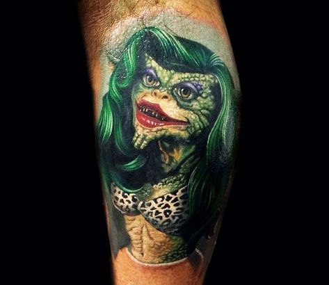 Greta Gremlin Tattoo, World Tattoo, Tattoos Gallery, Tattoo Work, Tree Hugger, Gremlins, Tattoo Images, Comic Styles, Eye Drawing