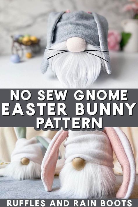 Looking for a cute and quick Easter craft? This DIY Stout Short Gnome Bunny Ear Pattern is all you need. The pattern includes everything to bring your gnome to life - a hat, two body sizes, and floppy bunny ears. Start crafting your 6-inch tall gnome today! Bunny Ear Pattern, Sisters Crafts, Craft Gnomes, Floppy Ear Bunny, Gnome Bunny, Bunny Gnomes, Floppy Eared Bunny, Diy Gnome, Easter Crafts For Adults