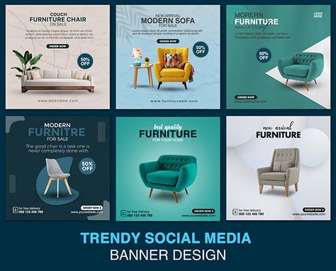 Furniture social media banner design on Behance Behance Banner Design, Furniture Social Media Design, Furniture Social Media Post Design, Furniture Social Media, Furniture Banner, Furniture Poster, B2b Social Media, Social Media Banner Design, Advertising Product