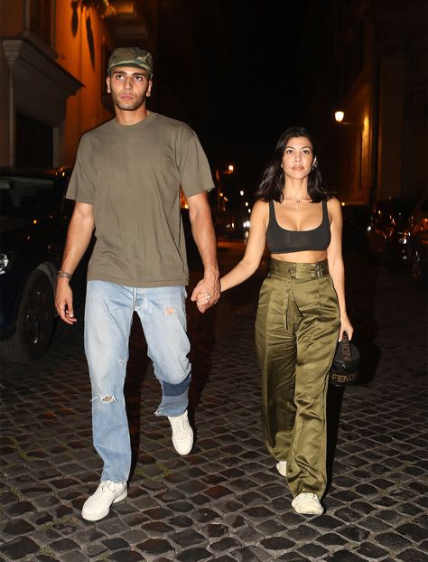 Kourtney Kardashian Younes Bendjima Style, Kourtney And Younes Style, Younes Bendjima And Kourtney, Kourtney Kardashian Younes Bendjima, Kourtney Kardashian Younes Style, Rome Vacation Outfits, Younes Bendjima Style, Kourtney Younes, Kourtney And Younes