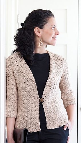 Beau_20blazer_medium Crochet Blazer, Crocheted Sweaters, Free Reign, Making Patterns, Blazer Pattern, Crochet Sweaters, Crochet Magazine, Custom Crochet, Crochet Jacket