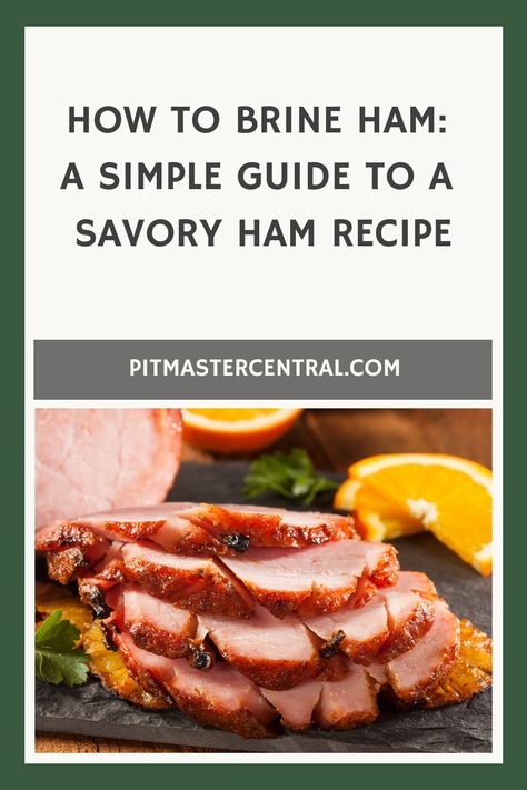 Learn how to perfectly brine ham with this easy guide. Your next holiday meal will be a hit! #hamrecipe #briningham #holidaycooking Brine For Curing Ham, How To Brine Ham, Curing Ham At Home, Brine For Ham, Fresh Ham Brine Recipe, Ham Brine Recipe, Fresh Ham Roast, Curing Ham, Fresh Ham Recipe