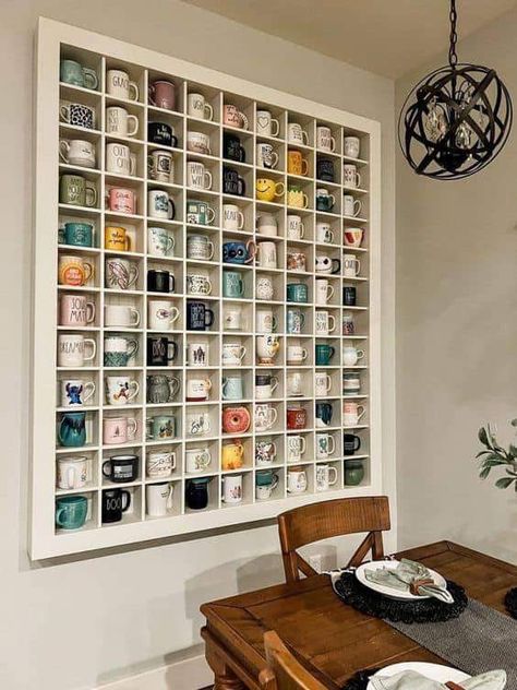 Coffee Mug Wall, Mug Wall, Multifunctional Furniture Small Spaces, Convertible Furniture, Pallet Furniture Living Room, Diy Baby Furniture, Coffee Bar Home, Furniture Small Spaces, Diy Cardboard Furniture