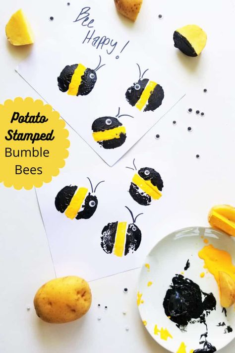 Bumble Bee Art For Toddlers, Easy Bumble Bee Craft, World Bee Day Activities For Toddlers, Bumble Bee Crafts Preschool, Bees Arts And Crafts, Bees Activities For Toddlers, Bumble Bee Crafts For Kids, Bees Activities For Kids, Bumble Bee Craft For Toddlers