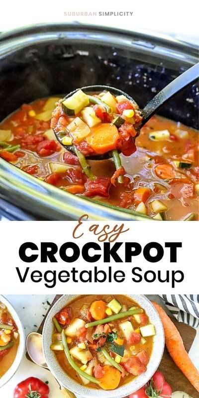 Vegan Vegetable Soup Crockpot, Slower Cooker Soup Recipes, One Pot Vegetable Soup, Best Vegetable Soup Recipe Crockpot, Easy Healthy Soup Recipes Crock Pots, Veggie Soup Crock Pot, Veggie Crockpot Soup, Low Fat Soups In A Crock Pot, Friendsgiving Meals