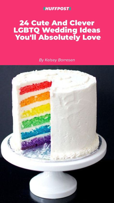 Lgbtq Party Ideas, Rainbow Cake Wedding, Pride Wedding Ideas, Trans Wedding, Lgbtq Wedding Ideas, Lgbt Wedding Cakes, Rainbow Wedding Cake, Engagement Party Decorations Diy, Gay Wedding Cakes