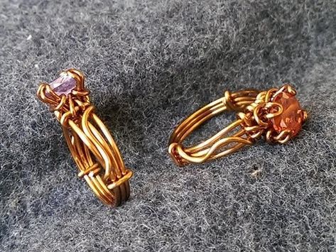 Wrapping Stones, Wire Jewelry Rings, Wire Jewelery, Diy Jewelry Tutorials, Wire Jewelry Making, Wire Wrapped Jewelry Tutorials, Prong Ring, Wire Jewelry Tutorial, Handmade Jewelry Tutorials