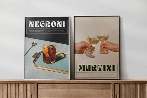 Negroni Art Print, Negroni Wall Art, Martini Glass Poster, Retro Martini Illustration, Negroni Cocktail, Retro Cocktail Print, Bar Poster, Wine Painting, Sophisticated Decor