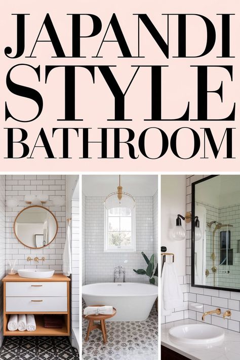 Create a peaceful oasis in your bathroom with Japandi style ideas. Use natural materials like wood and stone for a cozy vibe. Soft colors and minimal decor promote relaxation. Add plants for freshness and calming scents. Enjoy a serene space that feels both clean and inviting in your home essentials. https://fabricerie.com/japandi-style-bathroom-2 Small Bathroom Ideas Japandi, Bathroom Ideas Japandi, Japandi Style Bathroom, Japandi Bathroom Design, Japandi Apartment, Japandi Bathroom, Japandi House, Serene Bathroom, Japandi Decor