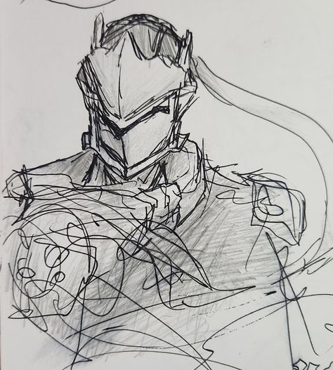 Overwatch 😼 Genji Sketch, Overwatch Sketch, Overwatch, Sketch Book, Sketch, Art