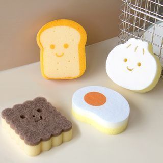 Cute Essentials, Cute Cartoon Food, Cartoon Kitchen, Bath Sponges, Cartoon Food, Food Shapes, House Essentials, Food Collection