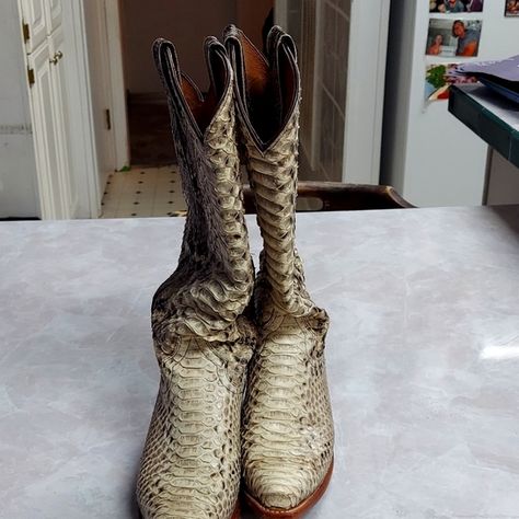 Cowboy snake skin boots Snake Skin Cowboy Boots, Snake Skin Boots, Snake Skin, Cowboy Boots, To Sell, I Want, Cowboy, Things To Sell, Skin