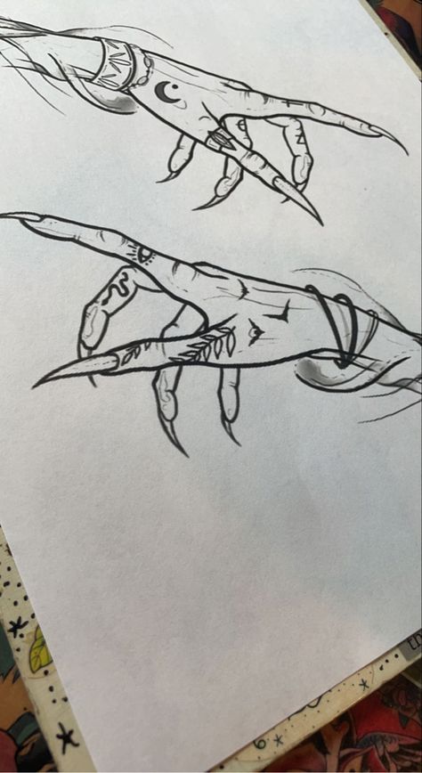 Witch Hands Tattoo Design, Lilith Hand Tattoo, Witchy Hands Tattoo, Hand Silhouette Tattoo, Witch Hands Drawing, Witch Hands Tattoo, Witches Knot Tattoo, Witchy Hand Tattoos, Wicked Drawings