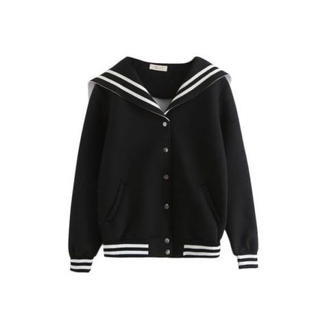 Sailor Bomber Jacket ($36) ❤ liked on Polyvore featuring outerwear, jackets, bomber style jacket, blouson jacket, bomber jacket, sailor jacket and flight jacket Sailor Fuku, Sailor Style, Sailor Fashion, Trim Jacket, Sailor Collar, Nautical Fashion, Mode Inspo, Kawaii Clothes, Korean Outfits