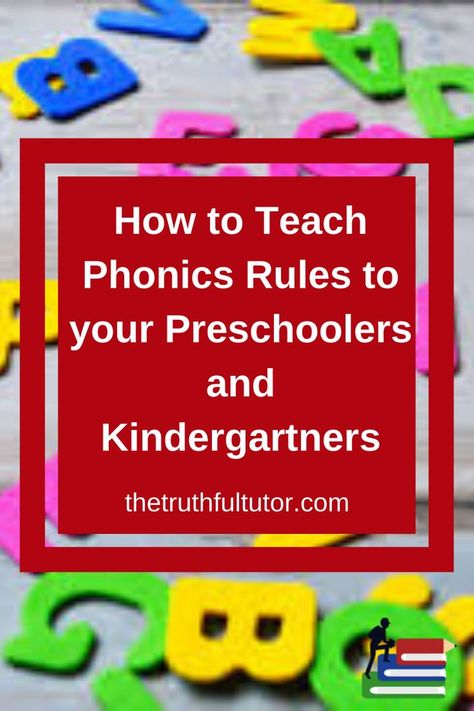 One of the foundations of reading is knowing phonic rules. However, in order to teach your kids phonics rules, you have to know how to teach phonics rules yourself and some of you may not even know what phonics is. This article will teach you about phonics and exactly what you need to do to make sure your little one succeed #phonics #teaching #preschool #kindergarteners. https://thetruthfultutor.com/how-to-teach-phonics-rules-to-your-preschoolers-and-kindergarteners/ How To Teach Phonics Rules, Phonics Rules Kindergarten, Teach Phonics Preschool, Phonics Teaching Ideas, Teaching Preschoolers To Read, Correct Order To Teach Phonics, How To Teach Phonics Kindergarten, How To Teach Phonics To Preschoolers, How To Teach Phonics Step By Step